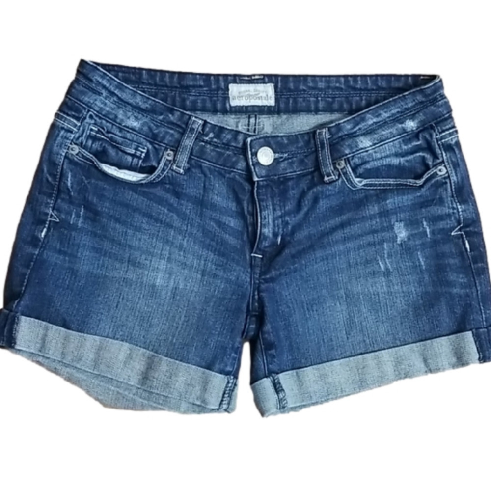 Aeropostale Shorts Mid Rise Denim Jean Shorts